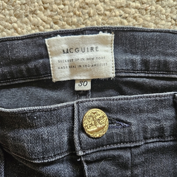 Anthropologie Mcguire Denim Distressed Mini Skirt Size 30 - Picture 2 of 8